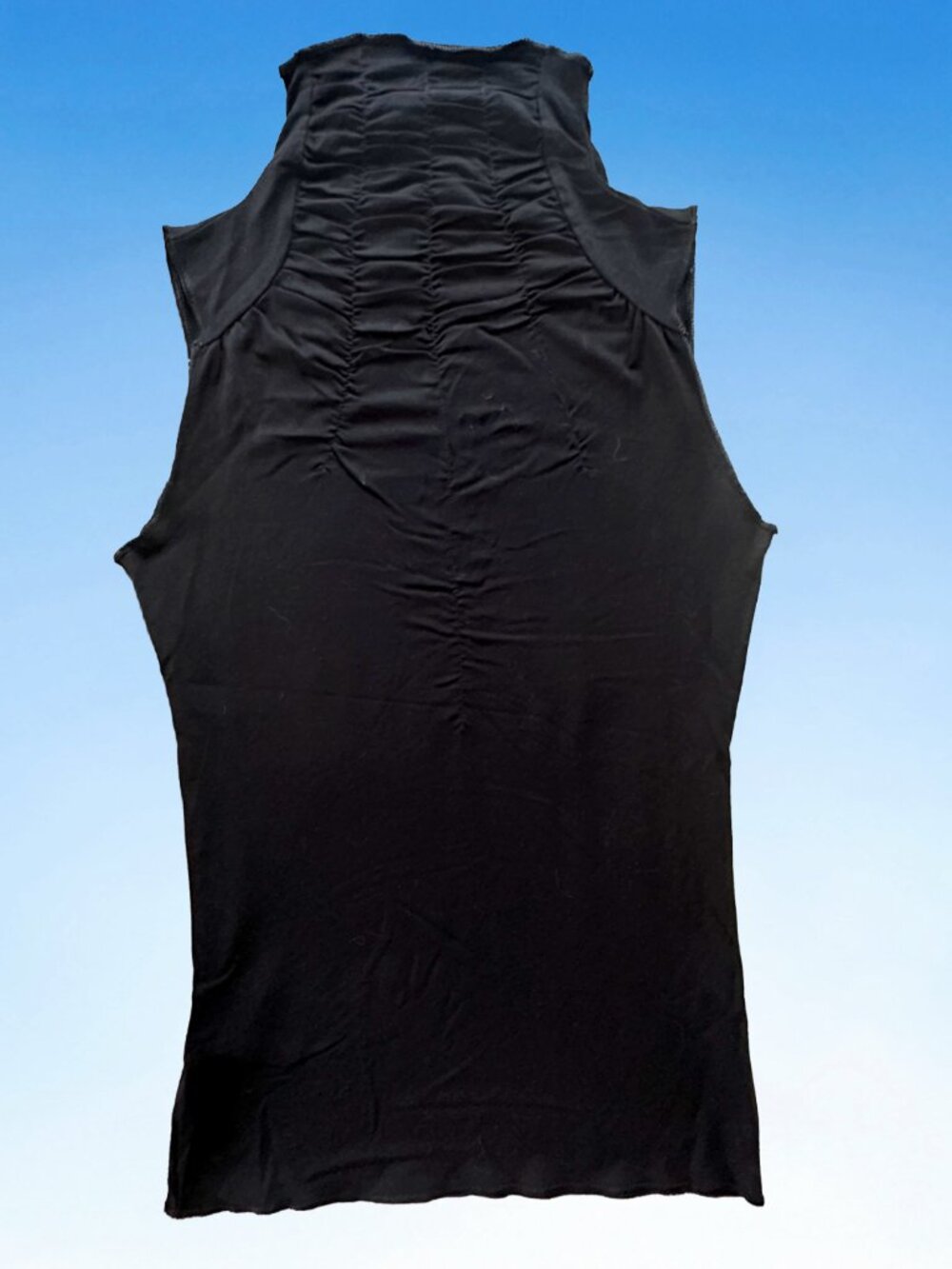 00s H&M Gathered Mock Neck Tank, Sz 6 (S)